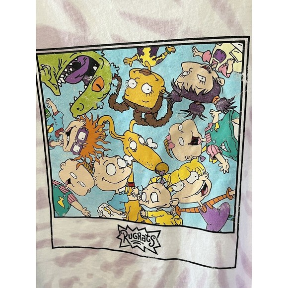 Nickelodeon Rugrats Tie Dye Muscle Tee Tank Top Women's Juniors Size L - Picture 4 of 5